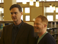 History Professor Scott Sandage (l) with Modern Family actor Jesse Tyler Ferguson  [Photo credit: TLC]