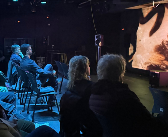 Participants attending film screening