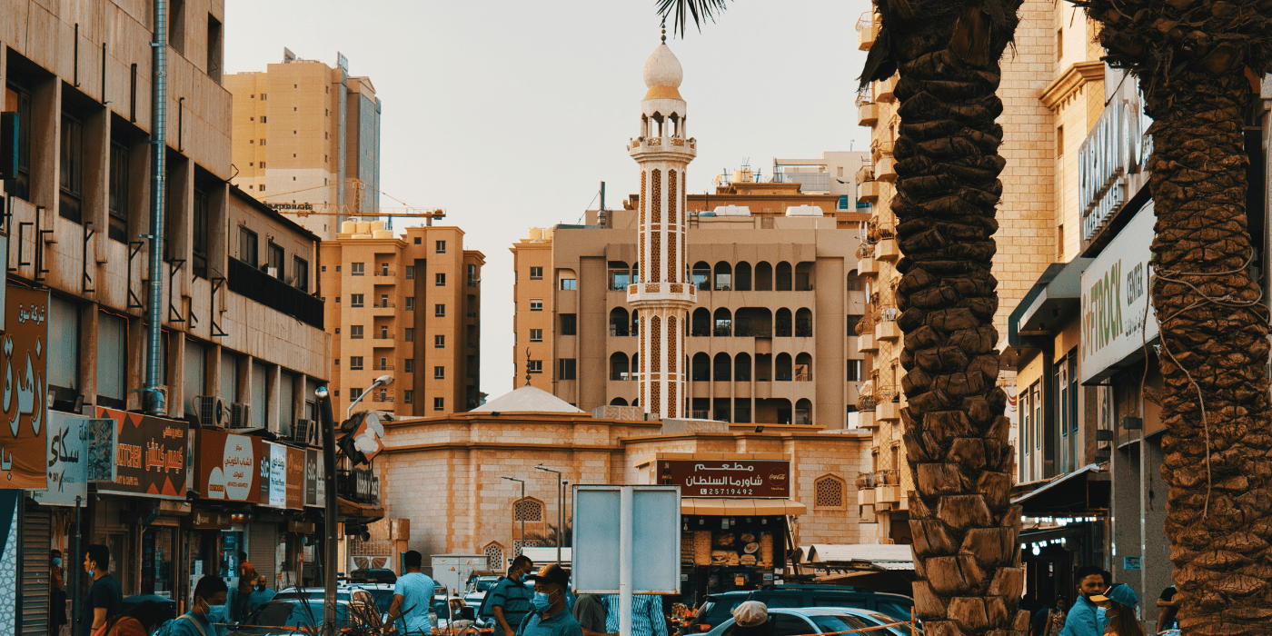 A busy street in the Middle East