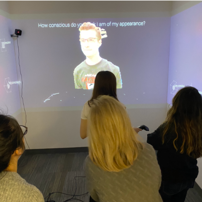 Students explore Kaleidoscope, an interactive experience around unconscious bias