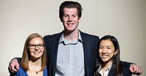 Erin Dieringer, Alexander Frazier and Sally Zhao present their app WeScribe.