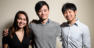 Natalya Buchwald, Andrew Wang and Darryl Sw present their app GENews.