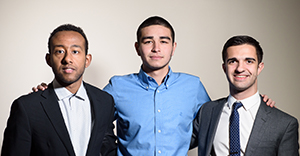 Abdusamed Sherif, Jimmy Jameson and Stephen Yamalis present their app, CMU Connect.