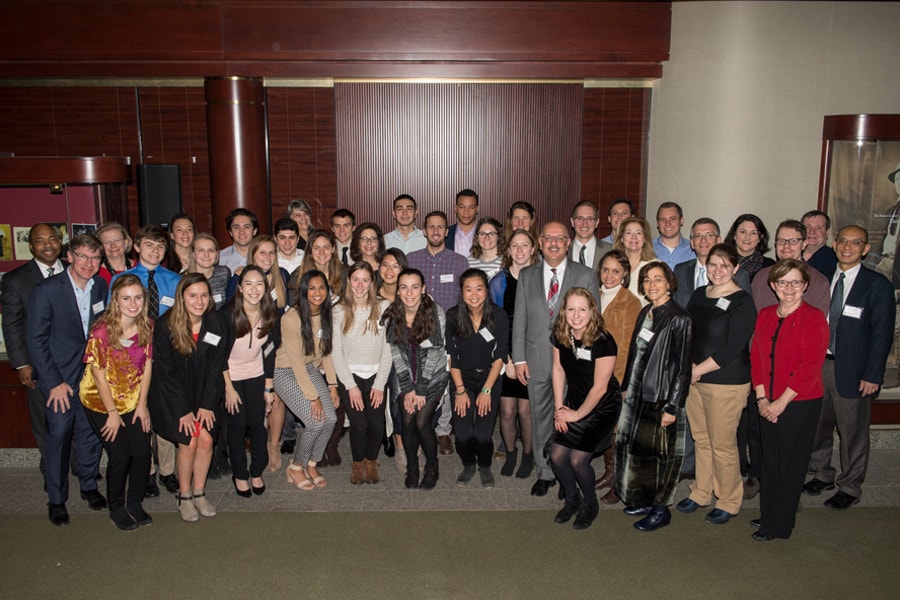 Student athletes at CMU Department of Athletics banquet.