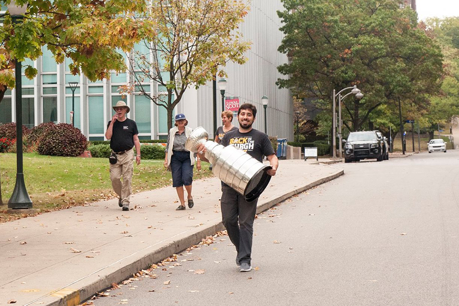 Sam Ventura with The Stanley Cup