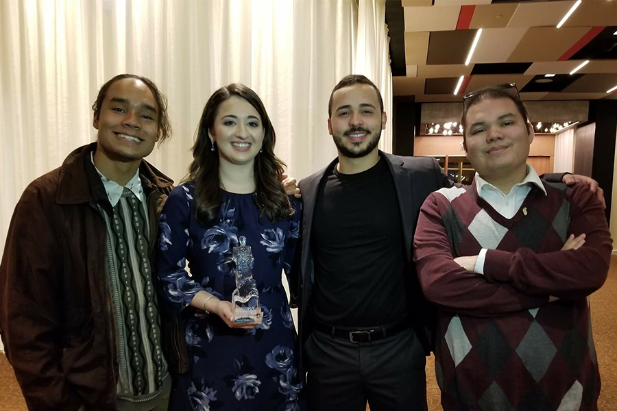 Members of Rosana Guernica’s team: Javier Spivey (CFA ‘19), Rosana Guernica, Gabriel Ostolaza (E ‘17, ‘18) and Ivan Cao-Berg (S ’09).
