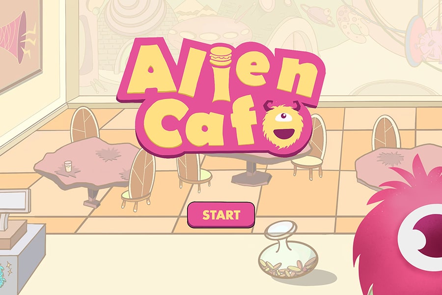 Players take food orders from alien customers who speak in alien languages. Players learn the "words" for more ingredients over time with increasing difficulty and time limits.
