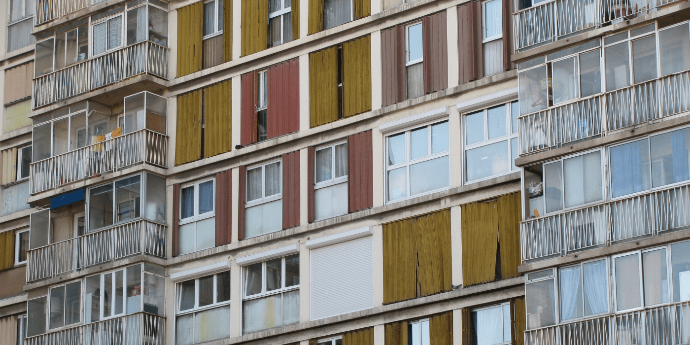 A building in a banlieue (suburb) of France