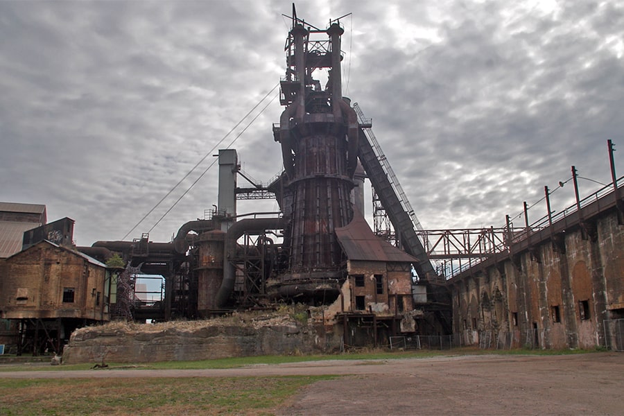 a steel mill