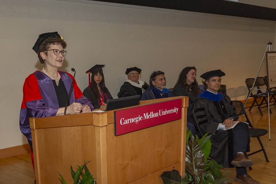 Audrey Kurth Cronin at the podium