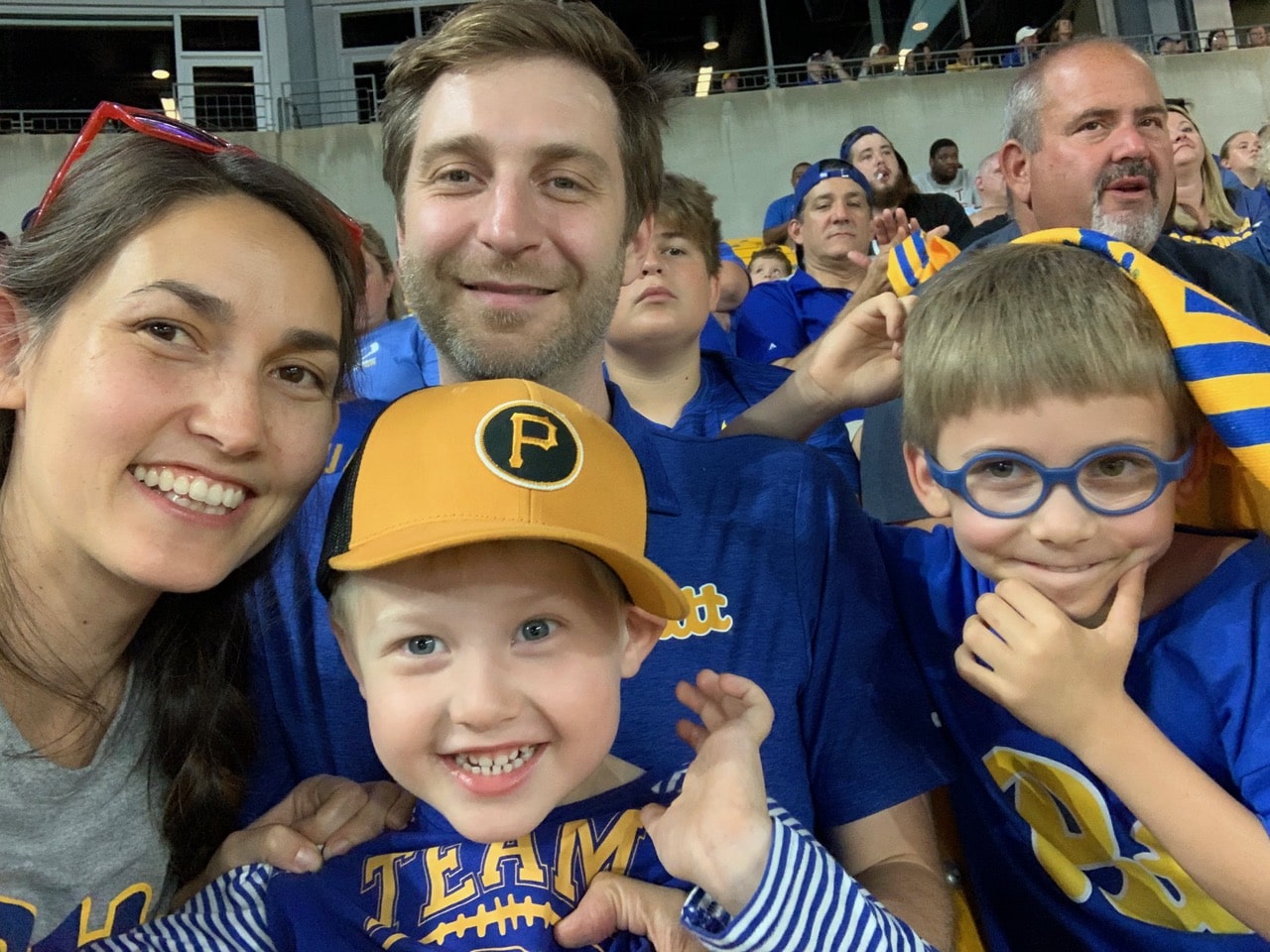 Spradling family at a Pirates game