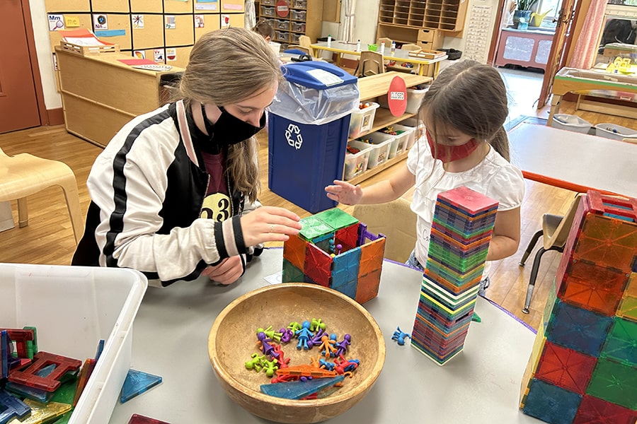 Skyanna Baker Helping Child