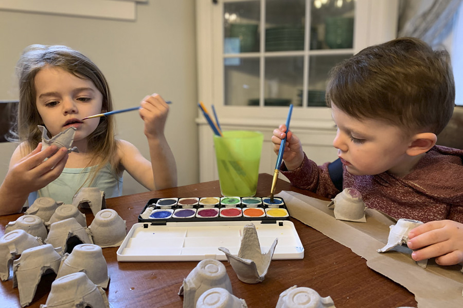 Children painting