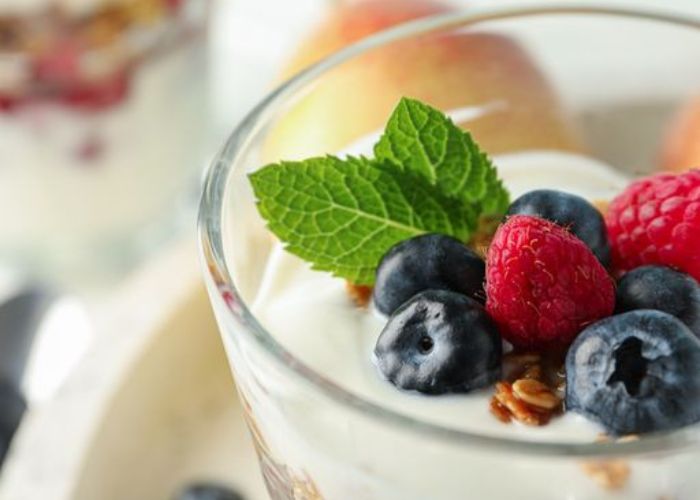 fruit and yogurt parfaits