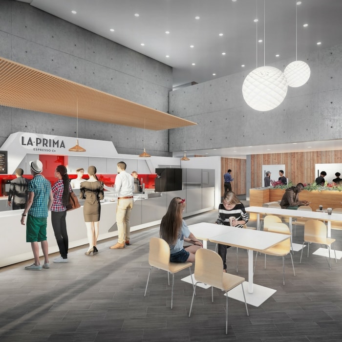 Detailed sketch of upcoming renovations for CMU's La Prima location