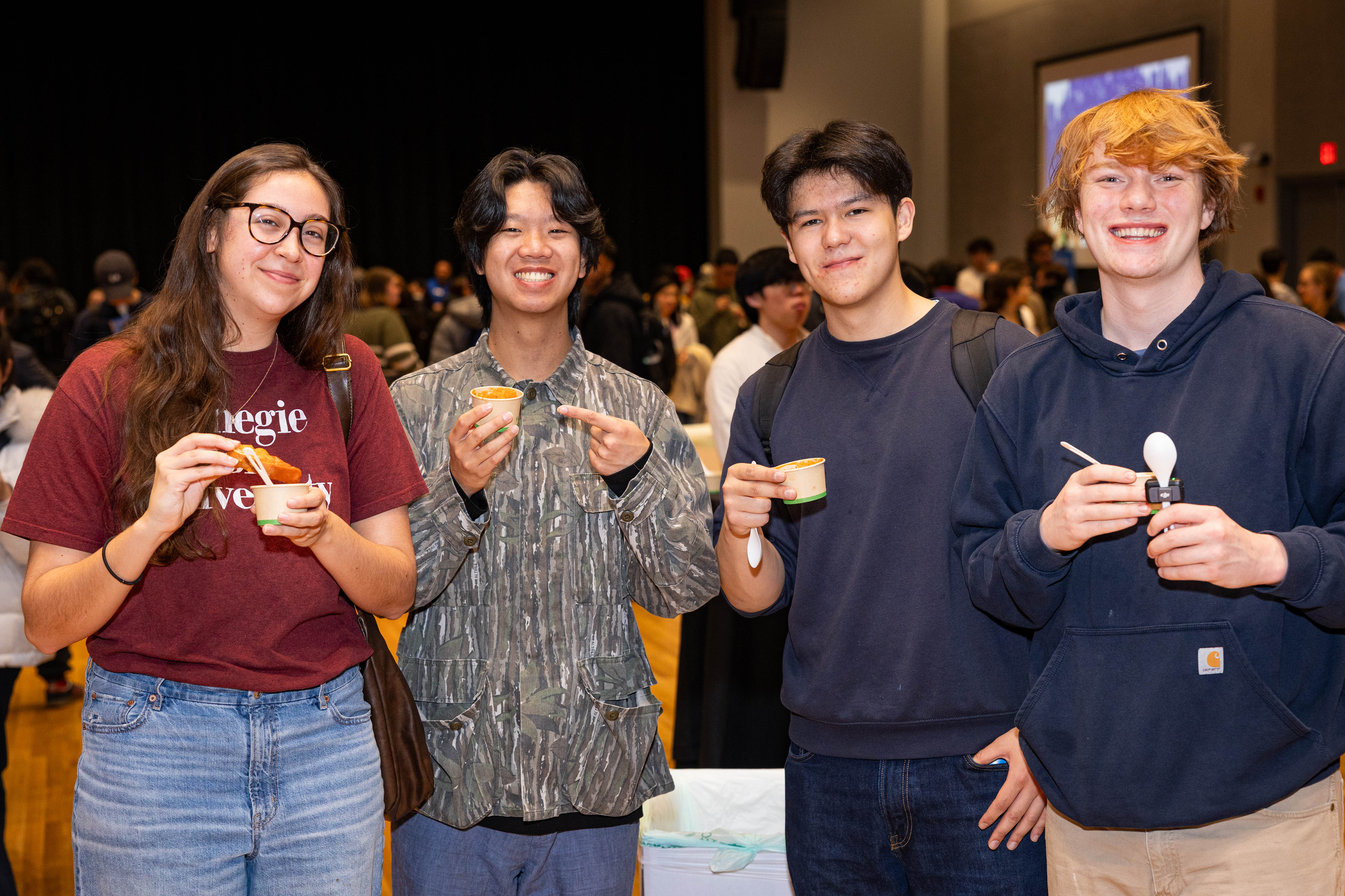 group of students at soup crawl event