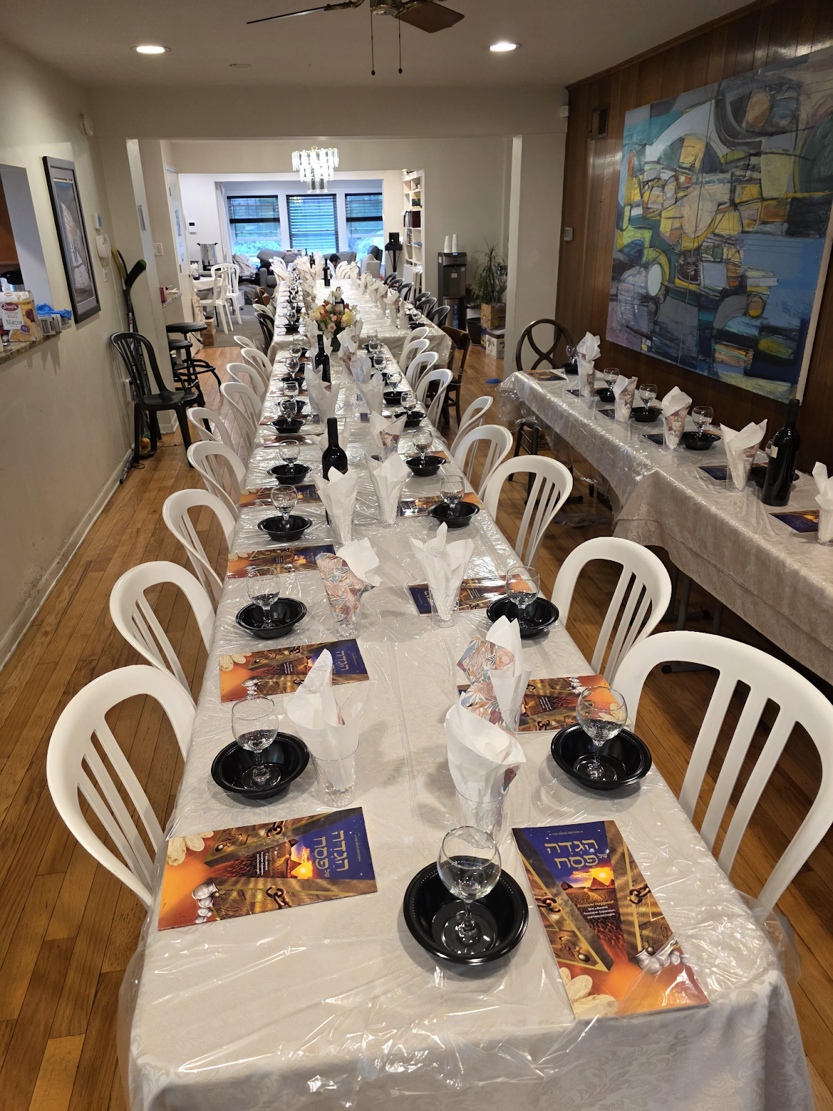 table set for Passover