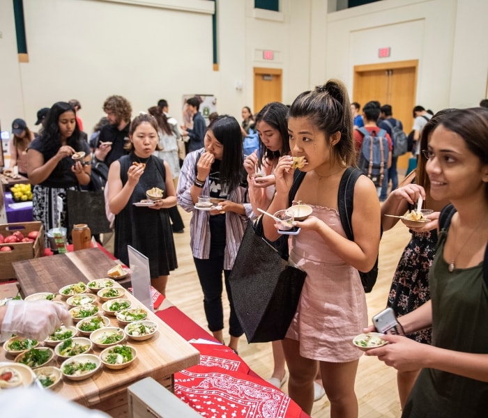 Students sampling