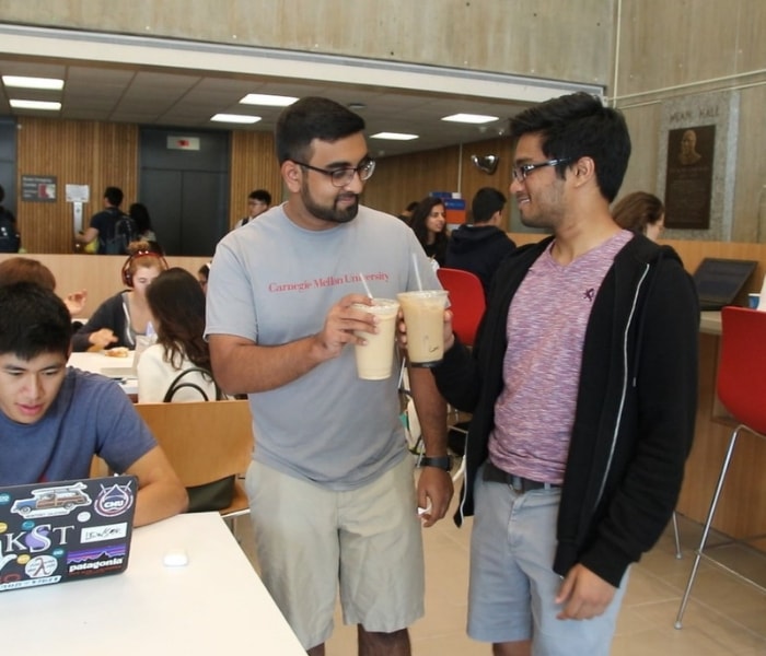 students drinking coffee