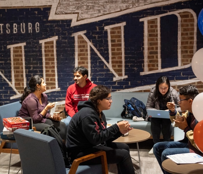students relaxing at UG