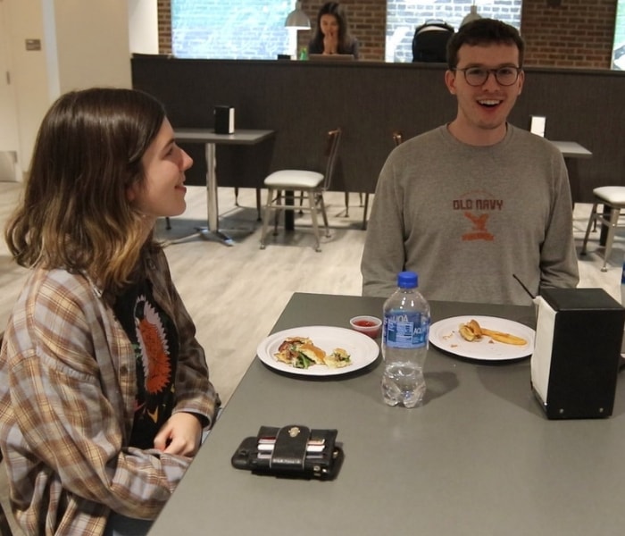 students enjoying food at the UG