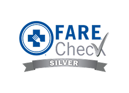 FARE check silver logo