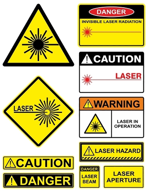 warning signs laser