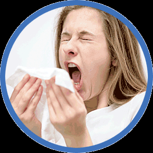 picture of a person sneezing