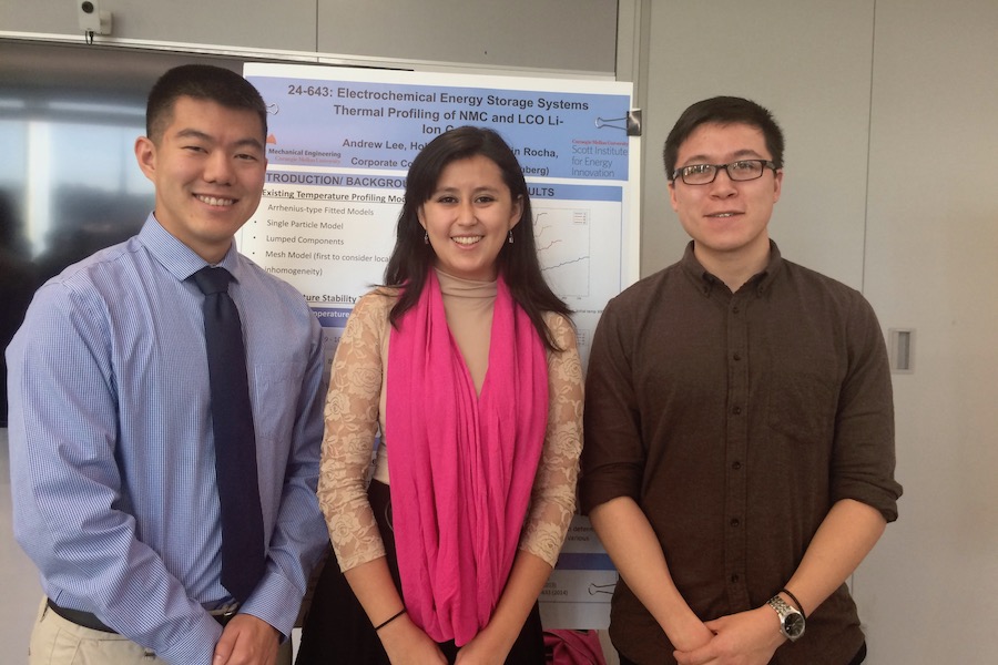 Student team presents poster at Electrifying the Future event
