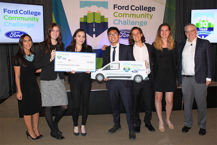 The Aquaponics Project, a startup led by Carnegie Mellon University and University of Pittsburgh students, recently won the Ford College Community Challenge’s (Ford C3) mobility-themed competition, receiving $10,000 and a Ford Transit Connect passenger van to transport its portable aquaponics facility that provides solutions to food production and waste, and soil remediation.   
