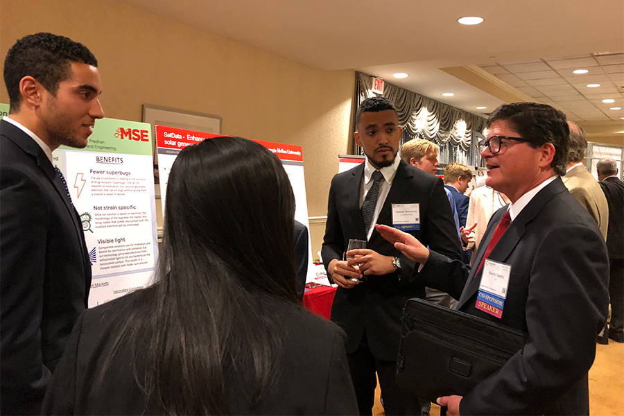 CMU students gain feedback on their research from Randall Gentry, The National Energy Technology Laboratory’s Chief Technology Officer and Deputy Director of Science and Technology. 