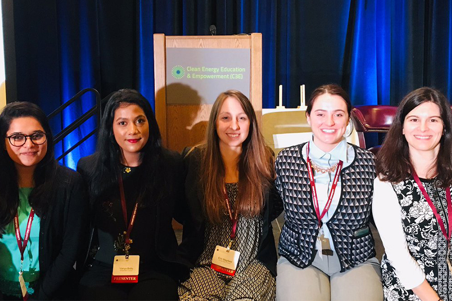 EPP and EST&P students with Professor Ines Azevedo attended the C3E Women In Energy Symposium.