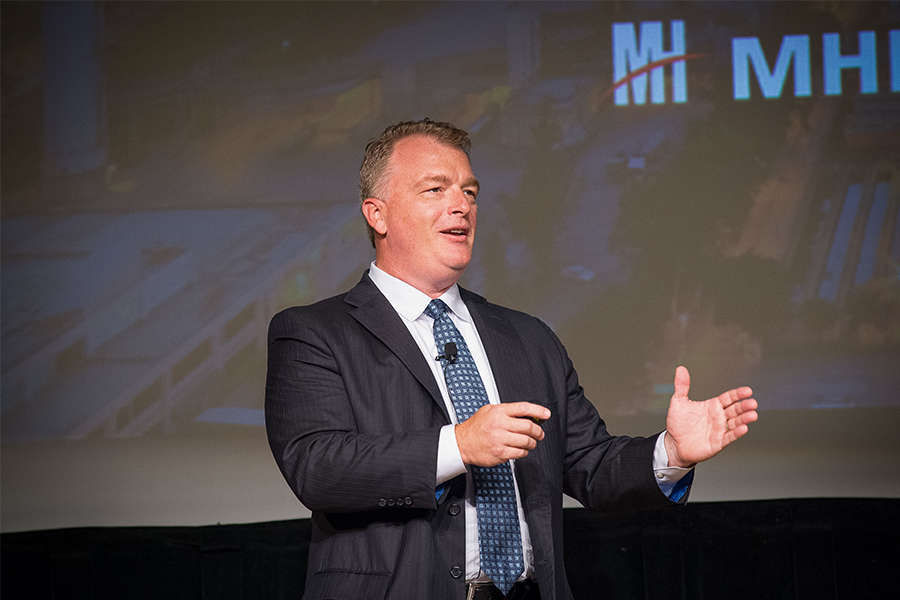 Mitsubishi Hitachi Power Systems President and CEO Paul Browning speaks at CMU Energy Week 2018.