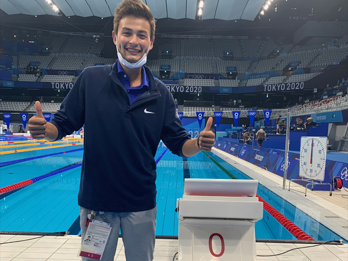 Noah Halloran at the Olympic swimming venue