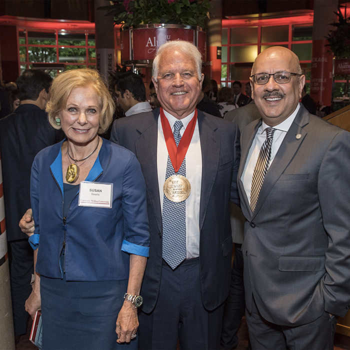 Dr. Jahanian with the Swartz at the 2018 Alumni Awards