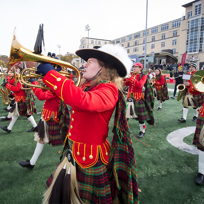 Kiltie Band at Homecoming