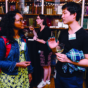 Alumni Talking at Networking Event