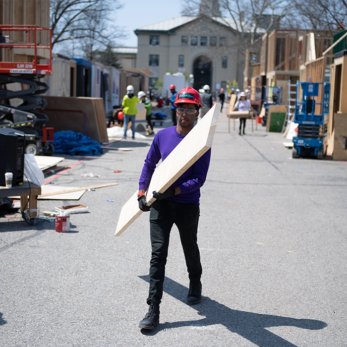 Booth Construction at Spring Carnival