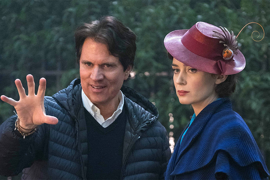 Rob Marshall with Emily Blunt