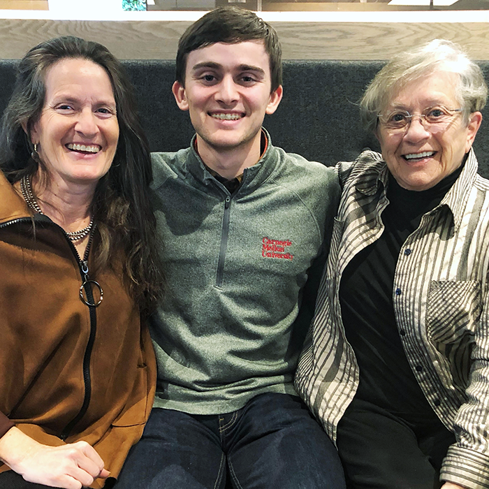 Dan's granddaughter, great-grandson, and daughter-in-law