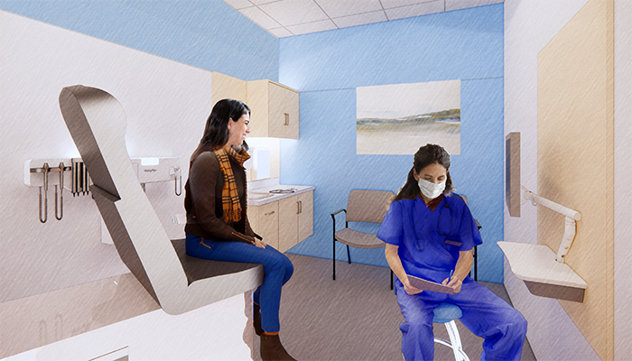 rendering of exam room