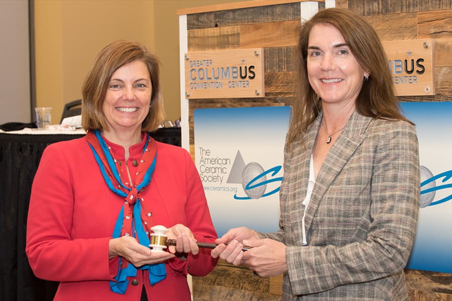 CMU Alumnae holding a ceremonial gavel