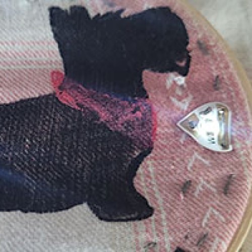 Tartan scottie embroidery