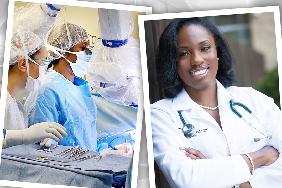 Headshot and candid photo of Denise Asafu-Adjei working