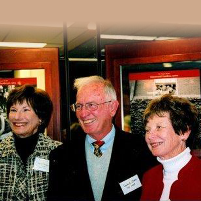 Dan Casey's three children, Marilyn (left), Don, Barbara, all alumni