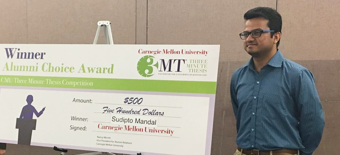 Sudipto Mandal - 3MT alumni choice award