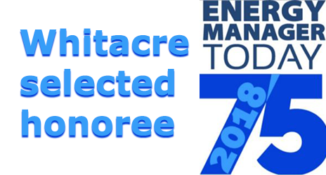 Whitacre is honoree of 2018 Energy Manager Today 75