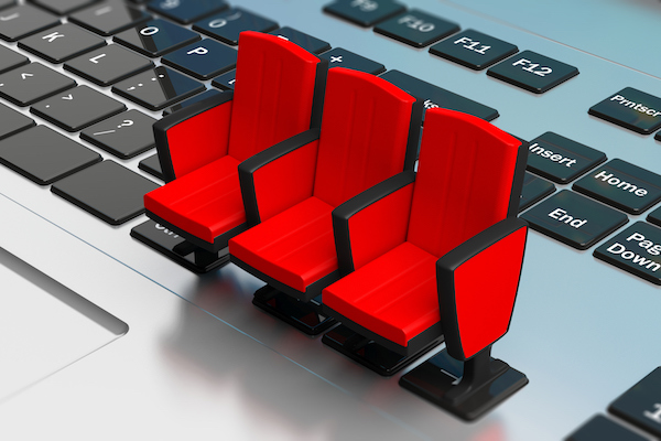 Movie seats on a laptop