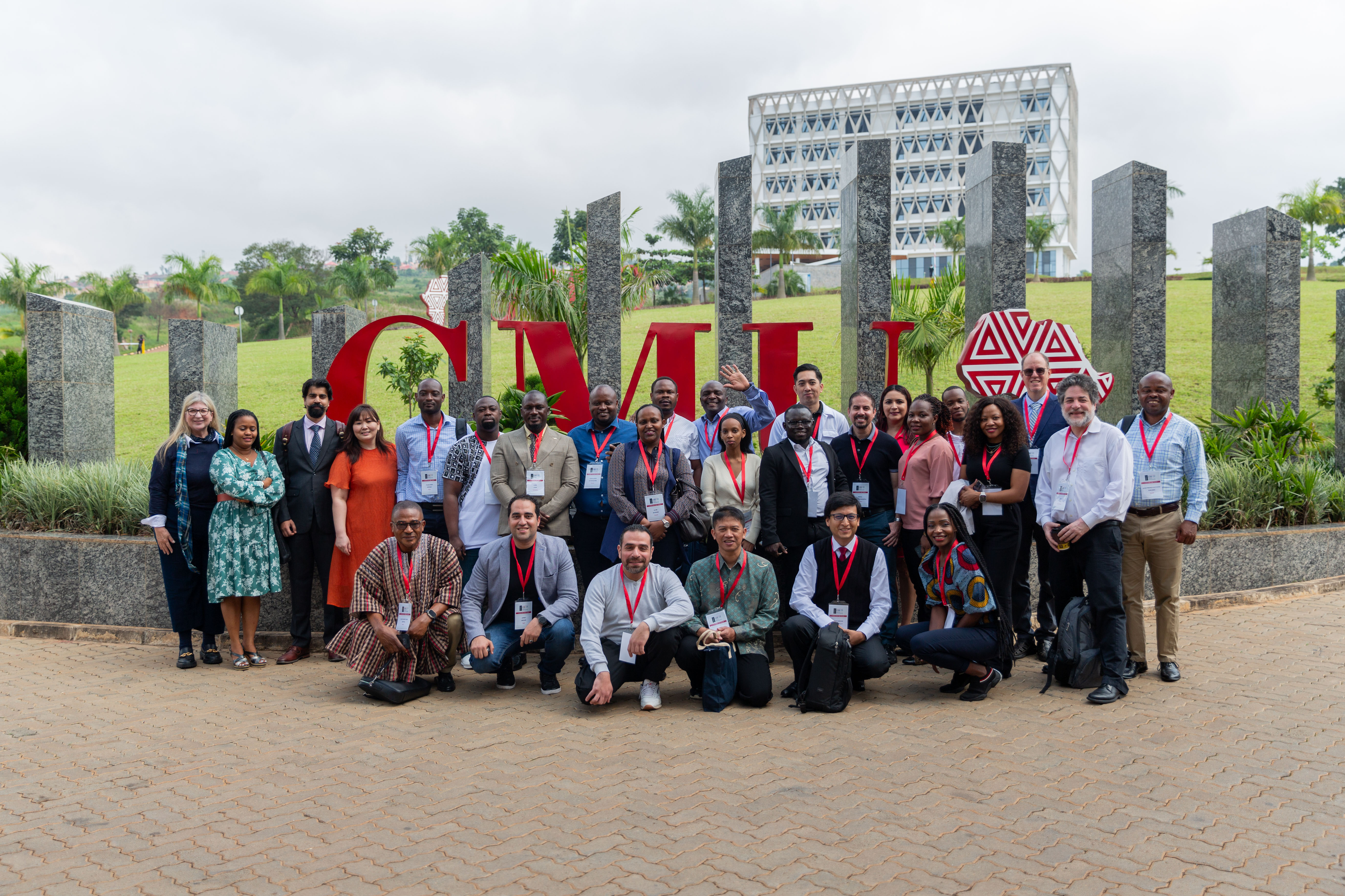 Group photo of CEETP Participants in front of CMU Africa Sign