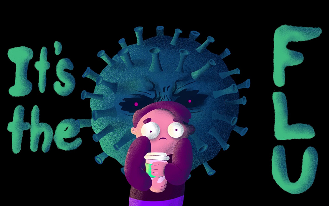 image of scary flu bug